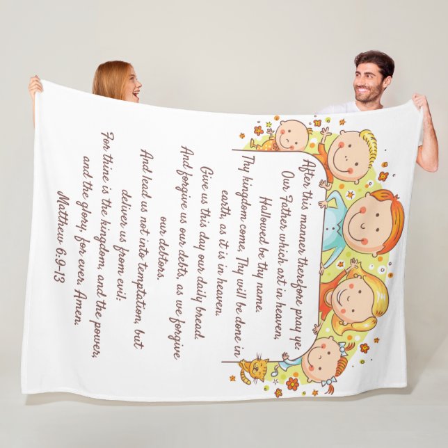 The Lord's Prayer - Fleece Blanket, 60"x80" (In Situ)