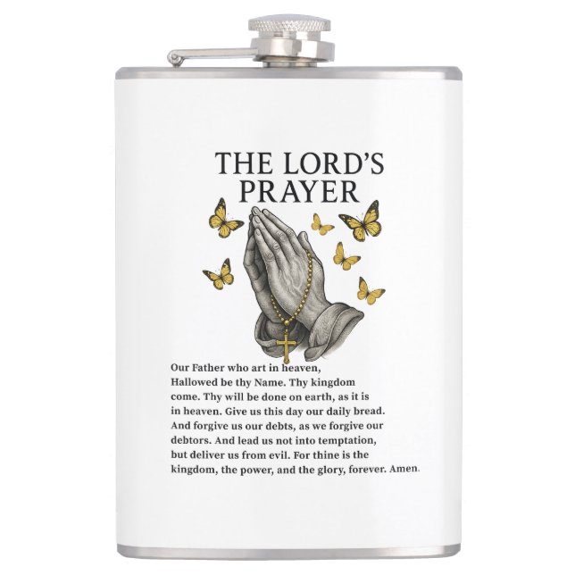 The Lord's Prayer Hip Flask (Front)