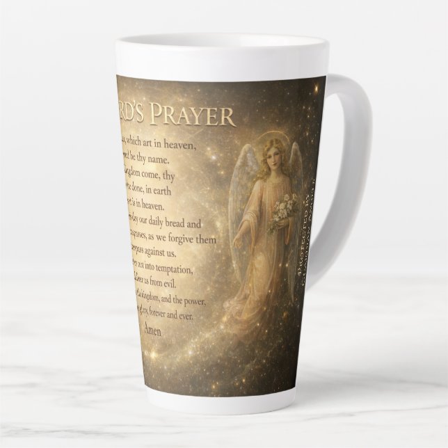 The Lord's Prayer Latte Mug (Right Angle)