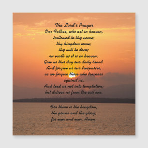 The Lord's Prayer Magnetic Card