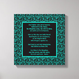 The Lord's Prayer Our Father Abstract Border Canvas Print