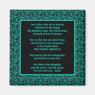 The Lord's Prayer Our Father Abstract Border      Magnet