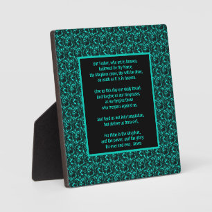 The Lord's Prayer Our Father Abstract Border Plaque