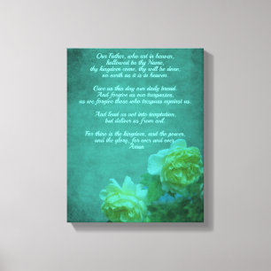 The Lord's Prayer Our Father Canvas Print