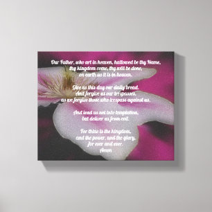 The Lord's Prayer Our Father Clematis Canvas Print
