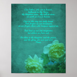 The Lord's Prayer Our Father Poster