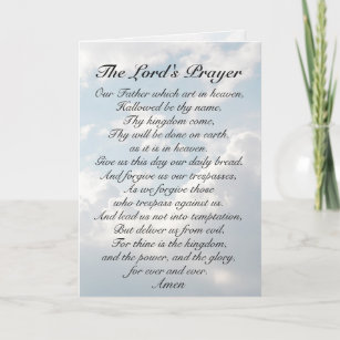 Our Father Prayer Cards | Zazzle AU