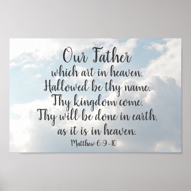 The Lord's Prayer, Our Father which art in Heaven, Poster (Front)