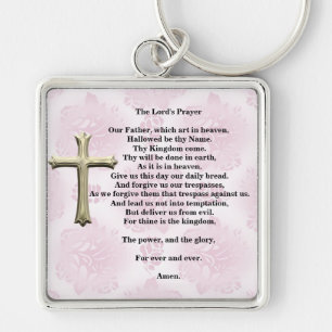 The Lord's Prayer (pink) Key Ring