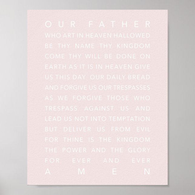 The Lord's Prayer Pink Poster (Front)