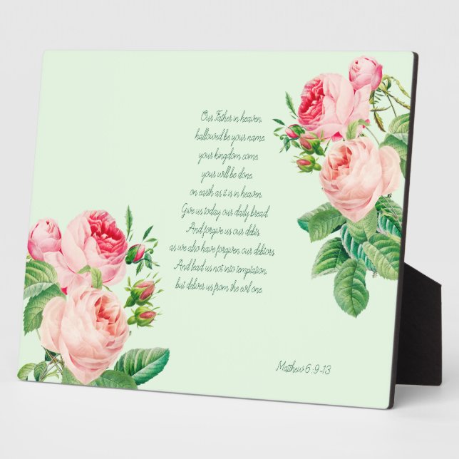 The Lord's Prayer Plaque (Side)