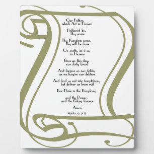 The Lords Prayer Plaque