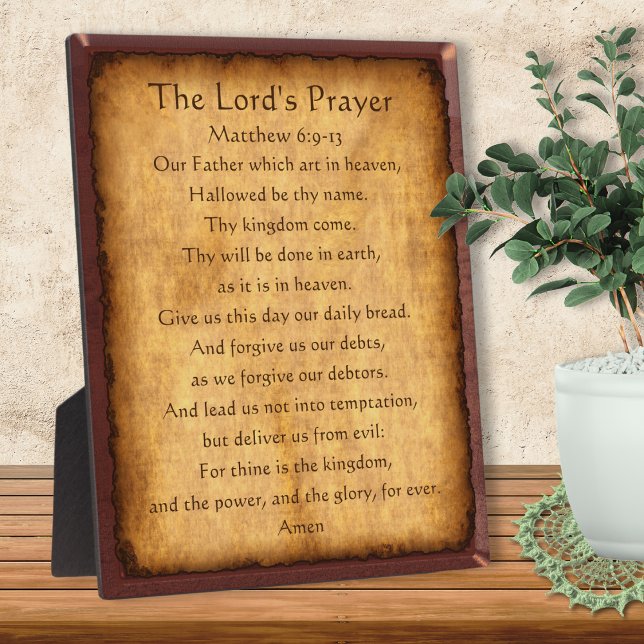 The Lord's Prayer Plaque, Customisable Plaques (Creator Uploaded)