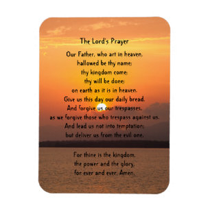 The Lord's Prayer Plaque Magnet