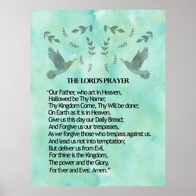 The Lord's Prayer Poster (Front)