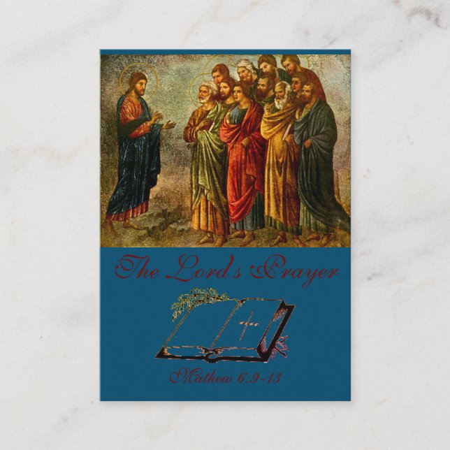 The Lord's Prayer - Prayer Card (Flat) (Front)