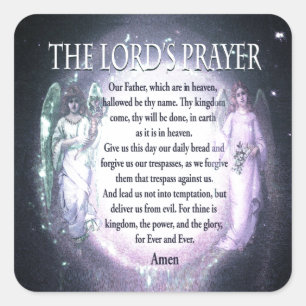 The Lord's Prayer Square Sticker