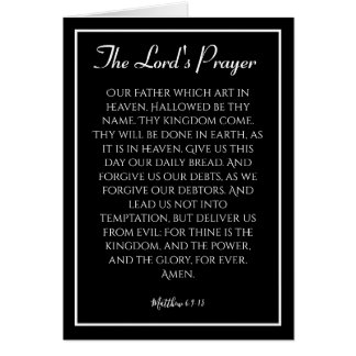 The Lord's Prayer Sympathy Card