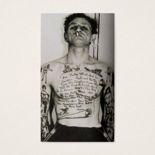 The Lord's Prayer (Tattooed) Business Card