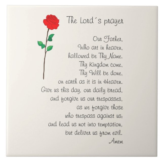 THE LORD'S PRAYER TILE (Front)