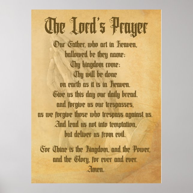 The Lord's Prayer (Traditional) Poster (Front)