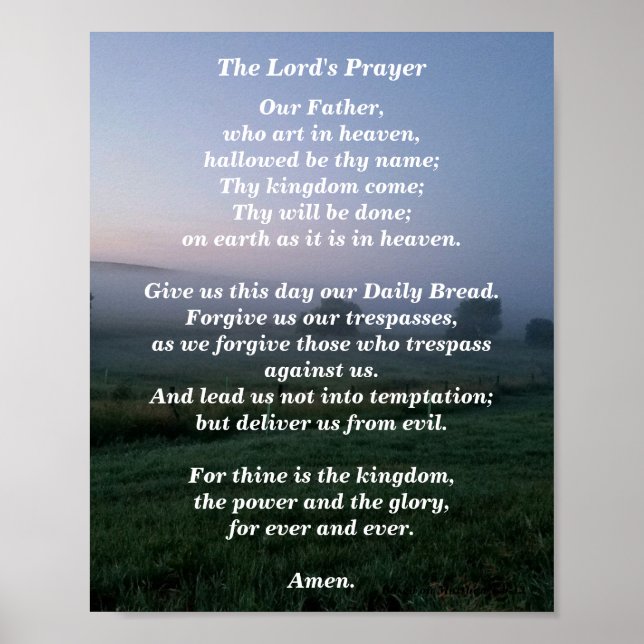 The Lord's Prayer - Traditional Version Poster (Front)