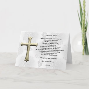 The Lord's Prayer (white) Card