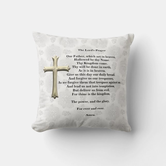 The Lord's Prayer (white) Cushion (Front)