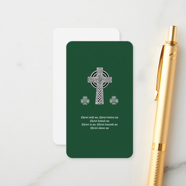 The Lorica of Saint Patrick Prayer (short) Enclosure Card (Front/Back In Situ)