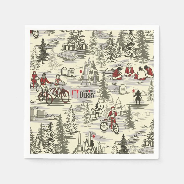 The Losers Club Cemetery Pattern Napkin (Front)