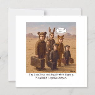 The Lost Boys arriving for their flight Magnetic Invitation