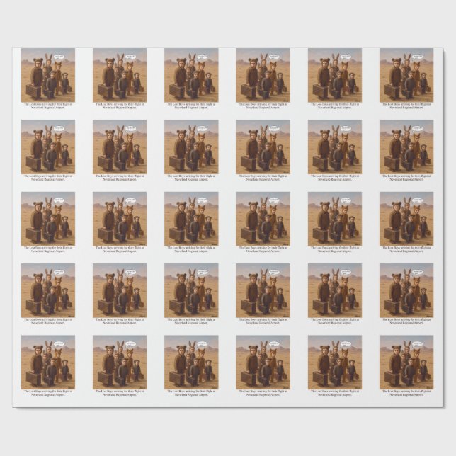The Lost Boys arriving for their flight Wrapping Paper (Flat)