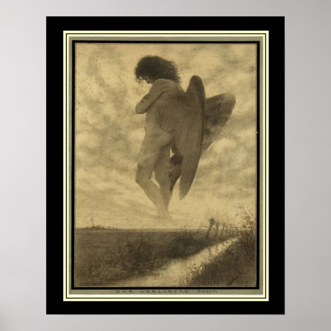 "The Lost Son, Lucifer" 1892 Art Nouveau-16 x 20 Poster (Front)