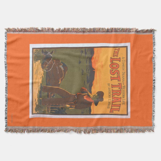 The Lost Trail - Comedy Drama Western Life Throw Blanket (Front)