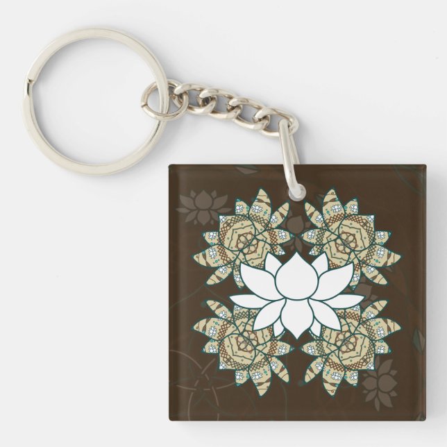 The Lotus Acrylic Keychain (Front)