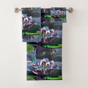 The Lotus and the Dragonfly Bath Towel Set
