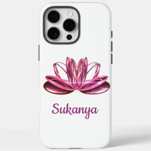 The lotus flower personalised iPhone 16 pro max case