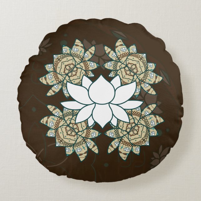The Lotus Round Pillow (Front)