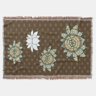 The Lotus Throw Blanket