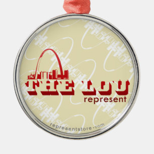 The Lou St. Louis Represent Metal Ornament