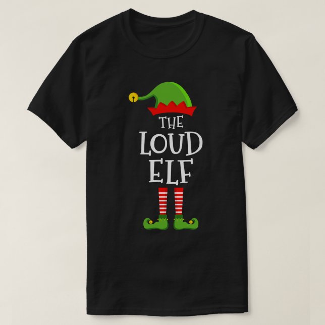 The loud funny christmas matching family pajama T-Shirt (Design Front)