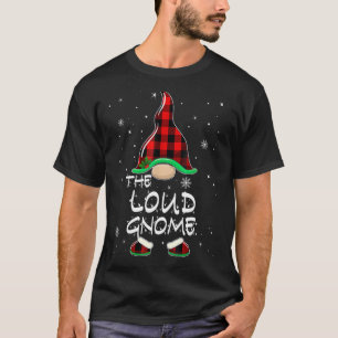 The Loud Gnome Red Buffalo Plaid Christmas Pajama T-Shirt