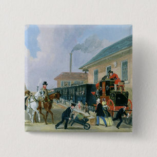The Louth-London Royal Mail Travelling by Train fr 15 Cm Square Badge