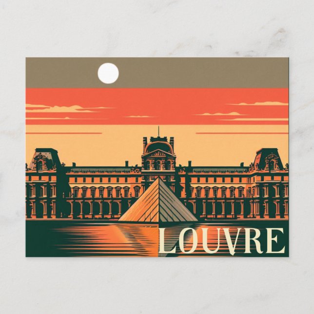 The Louvre: Parisian Elegance and Cultural Grandeu Holiday Postcard (Front)