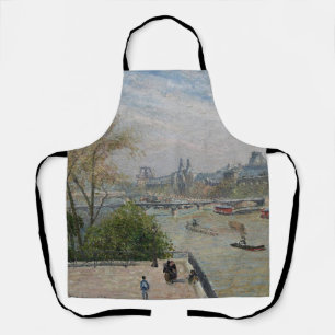 The Louvre, Spring Camille Pissarro Apron