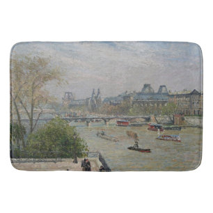 The Louvre, Spring Camille Pissarro Bath Mat