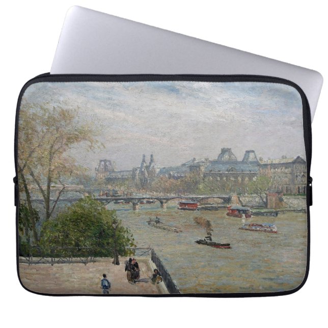 The Louvre, Spring  Camille Pissarro  Laptop Sleeve (Front)