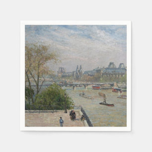 The Louvre, Spring Camille Pissarro Napkin