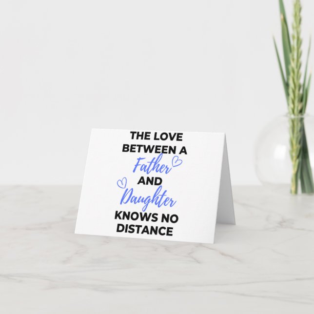 The Love Between A Father And Daughter Black Holiday Card (Front)