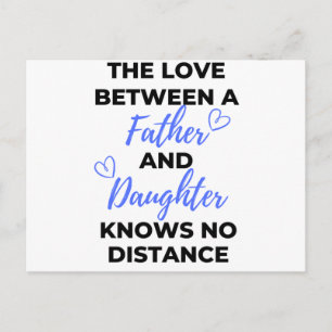 The Love Between A Father And Daughter Black Holiday Postcard